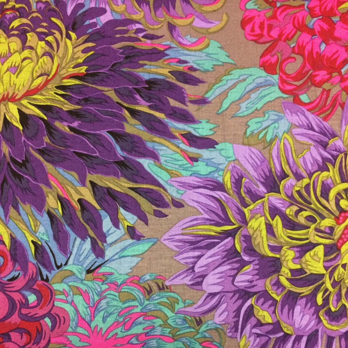 KF057 Japanese Chrysanthemum Antique Fabric Corner Inc