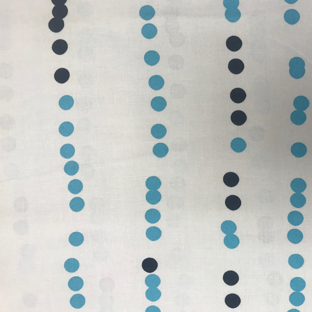 GP226 Stof Row Dots Teal