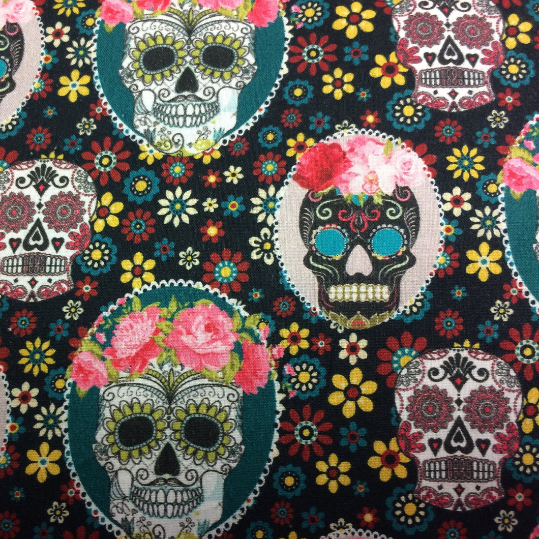 NP067 Stoff Sugarskull